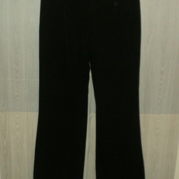 New Vintage Adolfo Dress Pants Size 14 Black Cuffed Flat Front Style #7313 - Picture 4 of 8